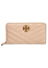 Tory Burch Kira Chevron Quilted Zip Leather Continental Wallet