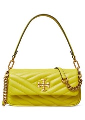 Tory Burch Kira Chevron Small Leather Shoulder Bag in Black at Nordstrom
