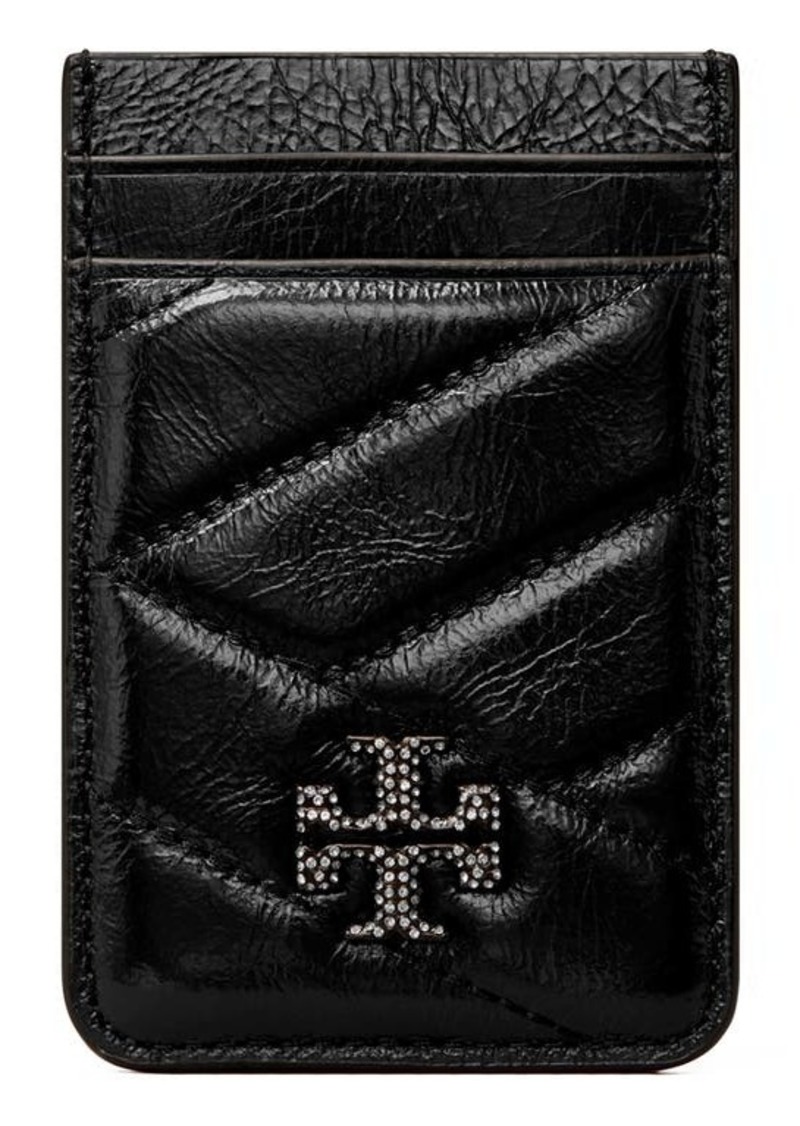 Tory Burch Kira Leather Card Pocket in Black at Nordstrom