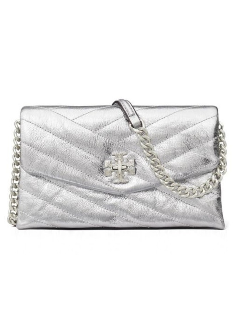 Kira Pavé Chevron Quilted Metallic Leather Crossbody Bag in Silver at  Nordstrom - 40% Off!