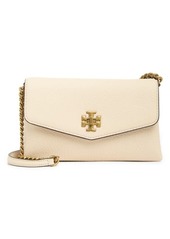 Tory Burch Kira Pebble Leather Wallet on a Chain