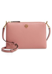 Tory Burch Kira Pebbled Leather Wallet Crossbody Bag in New Cream at Nordstrom