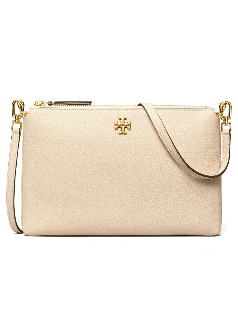 Tory Burch Kira Pebbled Leather Wallet Crossbody Bag in New Cream at Nordstrom