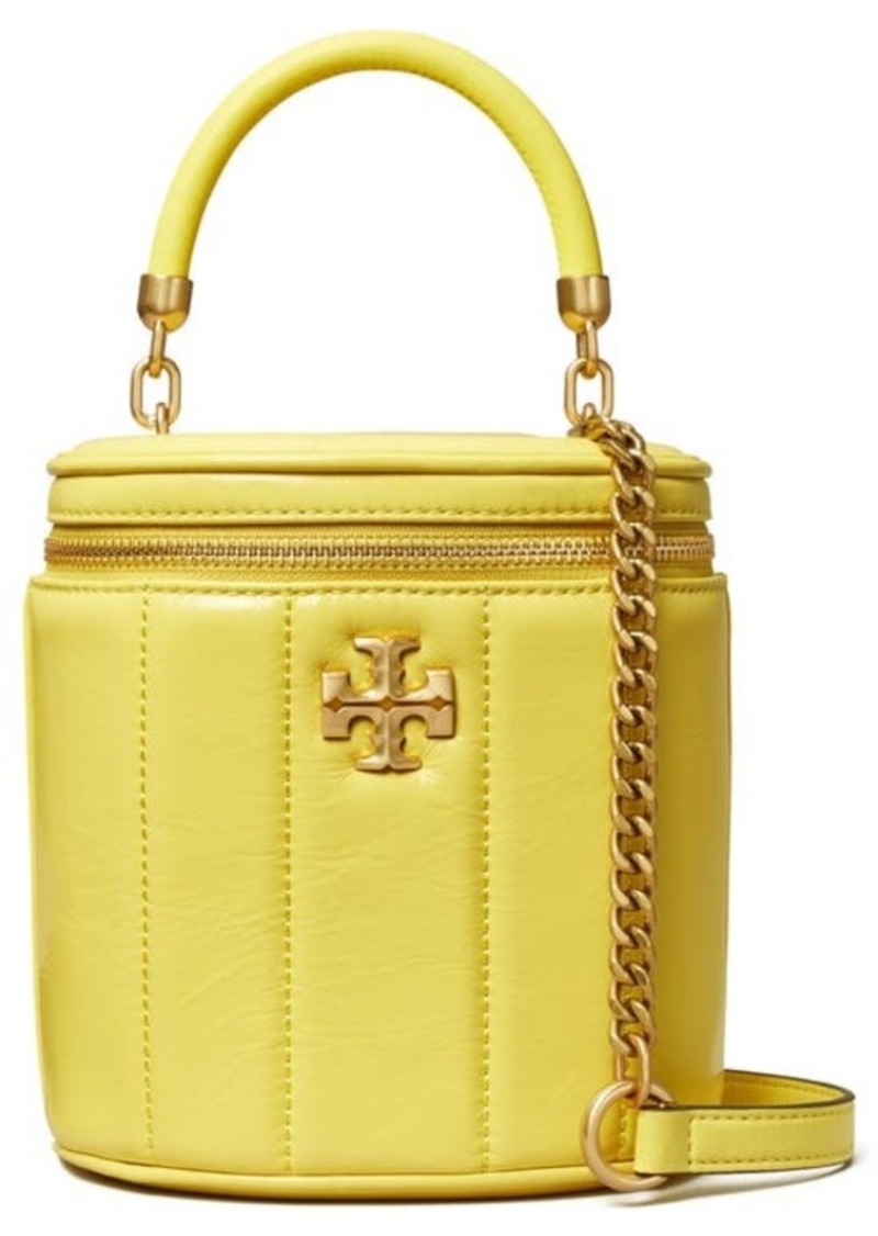 Tory Burch Kira Quilted Leather Vanity Case in Vintage Lemon at Nordstrom