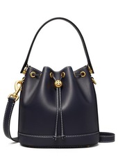 Tory Burch Leather Bucket Bag in Midnight at Nordstrom