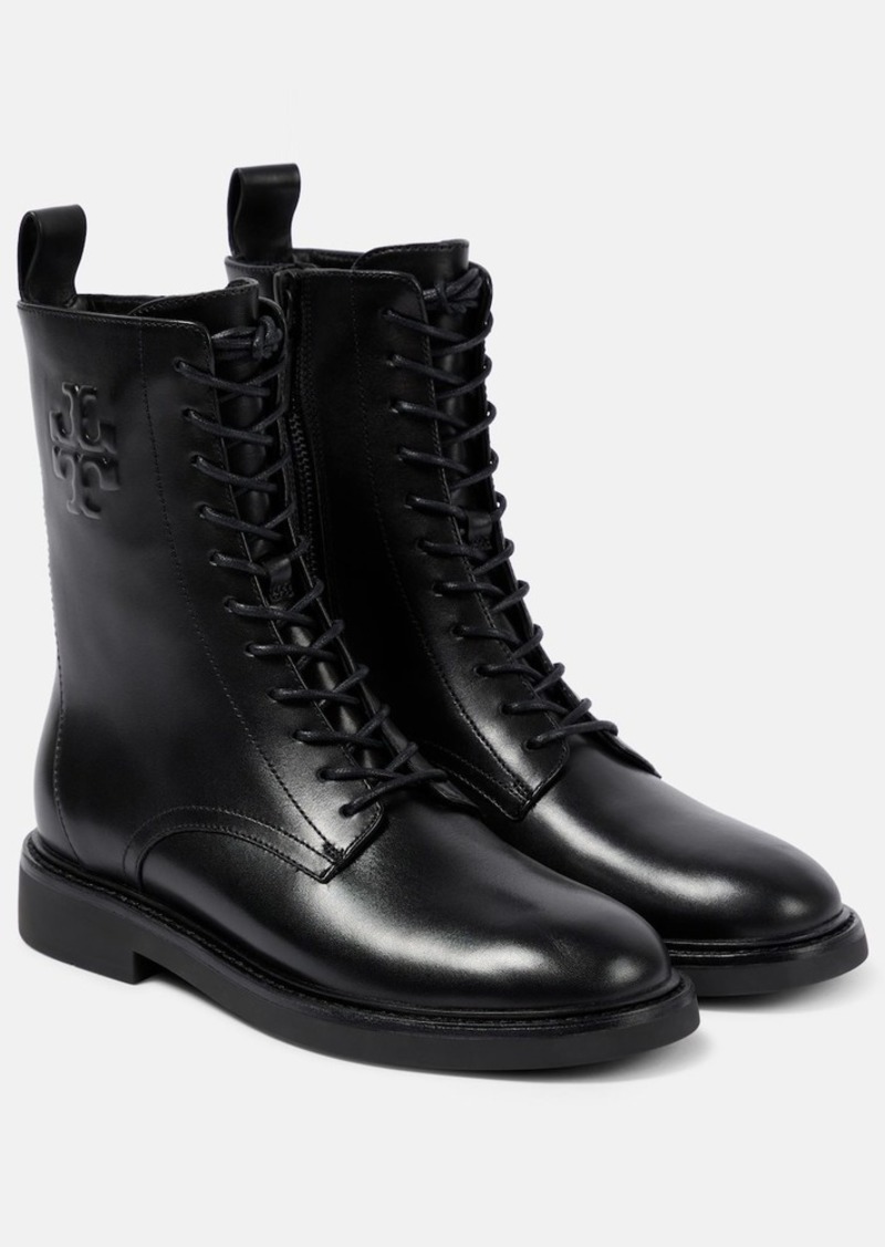 Tory Burch Leather combat boots