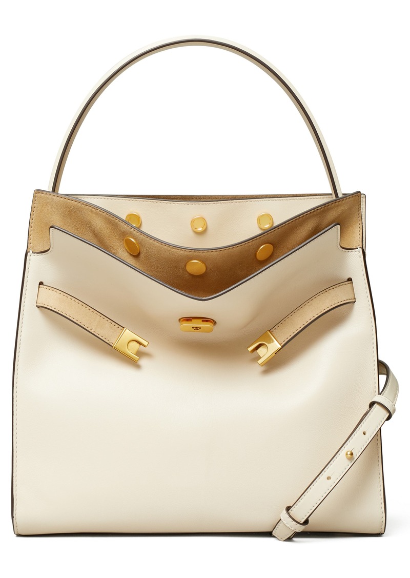 Tory Burch Lee Radziwill Leather Double Bag in New Cream at Nordstrom