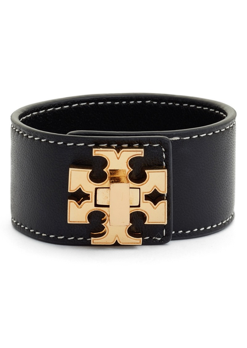 Tory Burch Tory Burch Logo Single Wrap Leather Bracelet | Jewelry