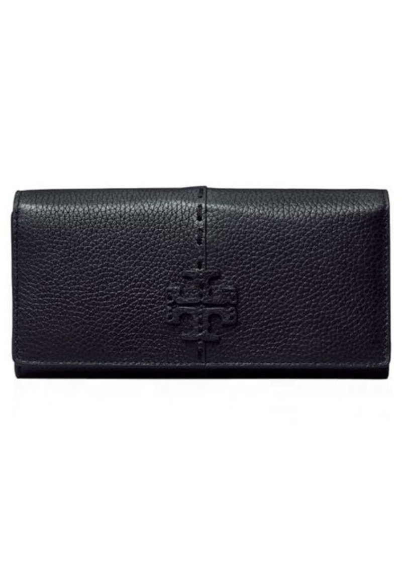 Tory Burch McGraw Leather Envelope Wallet in Black at Nordstrom