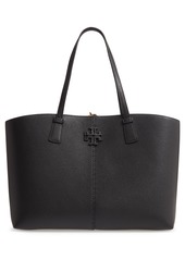 Tory Burch McGraw Leather Tote in Black at Nordstrom