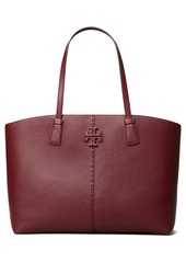 Tory Burch McGraw Leather Tote in Claret at Nordstrom