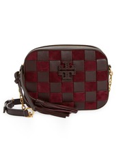 Tory Burch McGraw Woven Leather Camera Bag in Tempranillo at Nordstrom