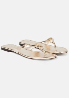 Tory Burch Metallic leather thong sandals