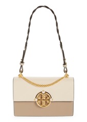 Tory Burch Miller Colorblock Leather Flap Shoulder Bag in Brie /Almond Flour at Nordstrom