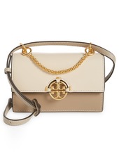 Tory Burch Miller Mini Colorblock Leather Crossbody Bag in Brie /Almond Flour at Nordstrom