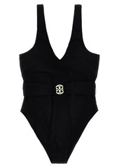 TORY BURCH 'Miller plunge' one-piece swimsuit