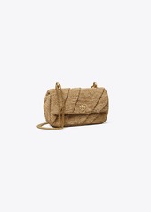 Tory Burch Mini Kira Draped Raffia Flap Bag