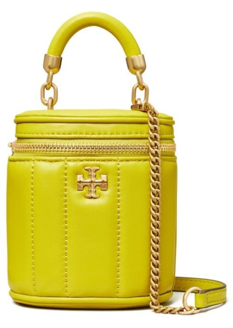 Tory Burch Mini Kira Quilted Leather Vanity Case in Island Chartreuse at Nordstrom