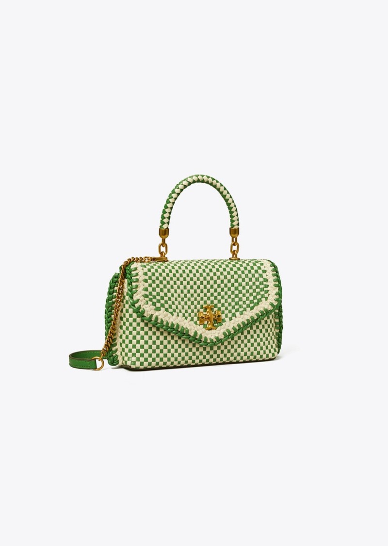 Tory Burch Mini Kira Woven Top-Handle Bag