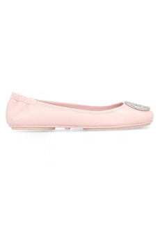 TORY BURCH MINNIE TRAVEL LEATHER BALLET FLATS