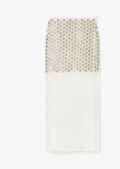 Tory Burch Mirror Embellished Double-Layer Skirt