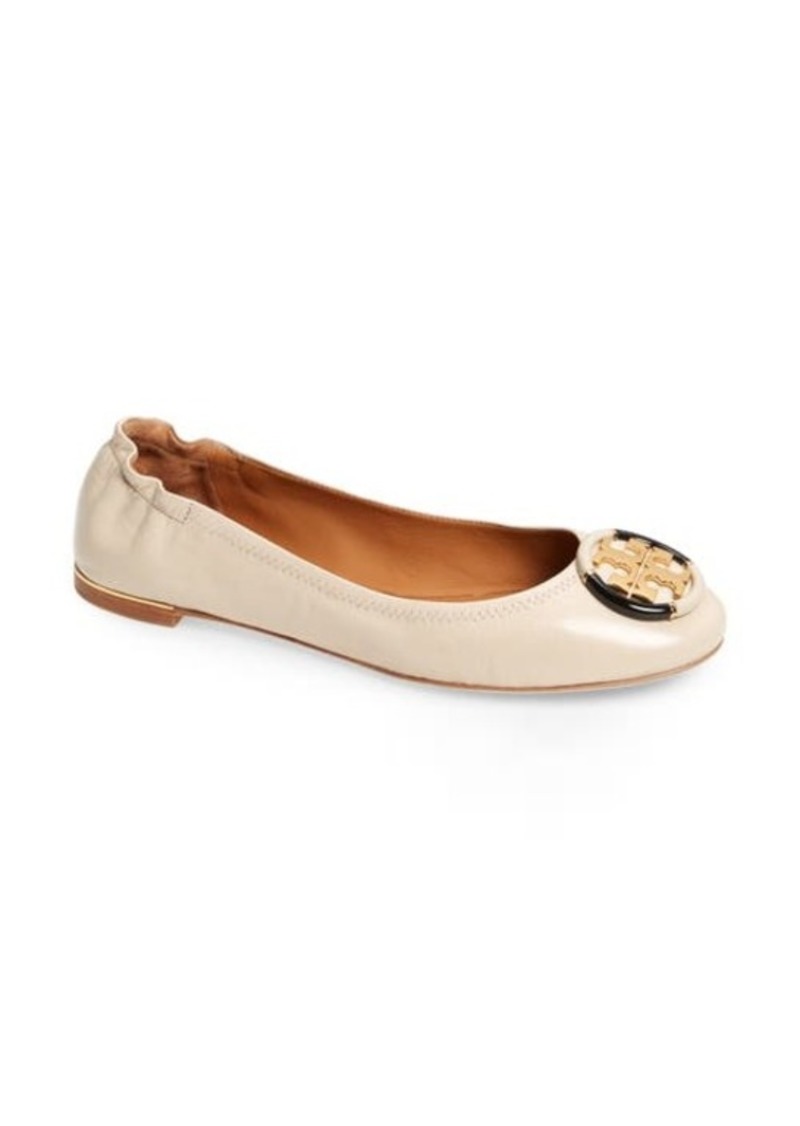Tory Burch Tory Burch Multi Logo Ballet Flat in Rice Paper at Nordstrom |  Shoes