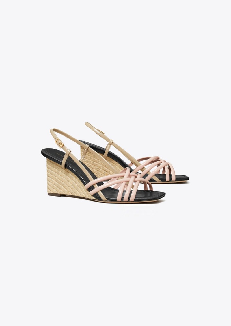 Tory Burch Multi-Strap Espadrille Wedge Sandal