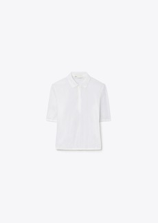 Tory Burch Nylon Taffeta Zip Polo