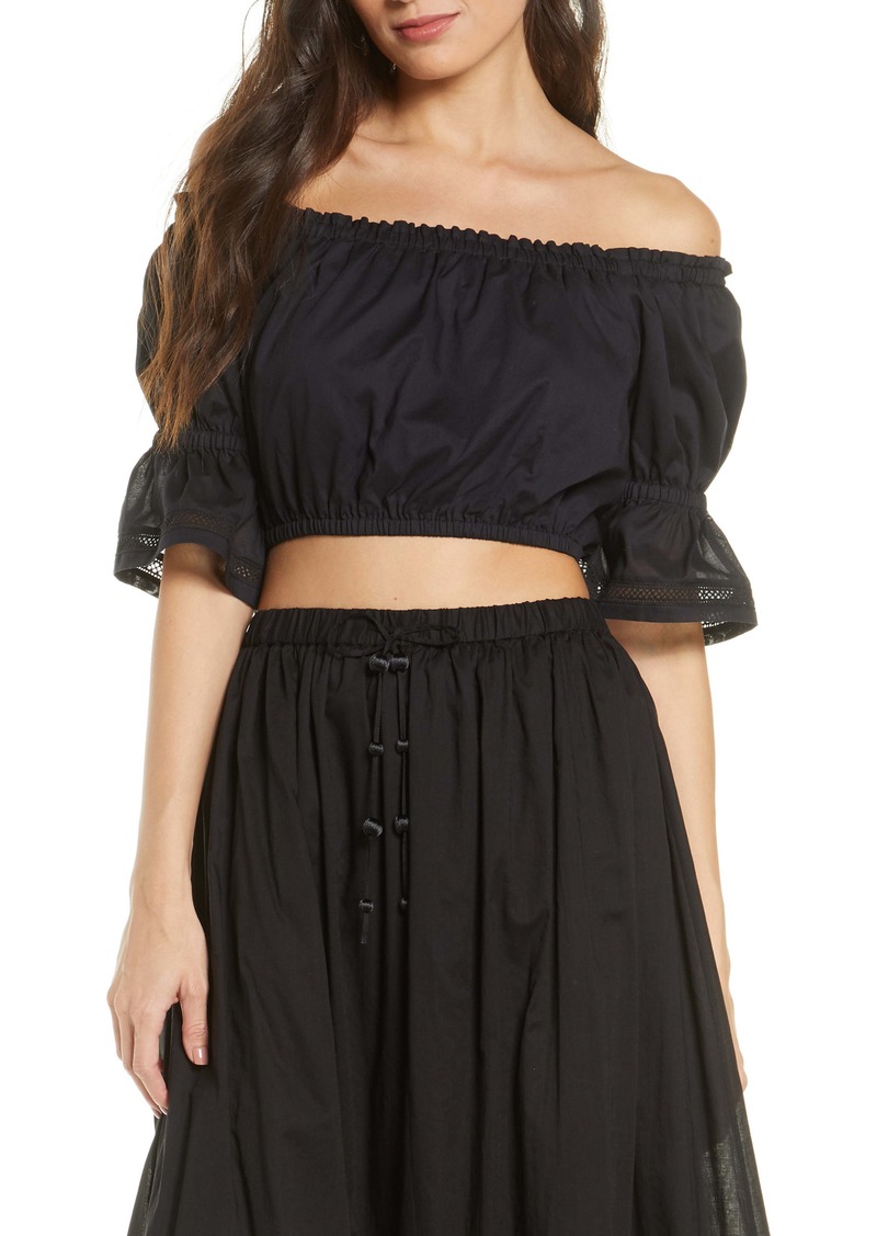 Tory Burch Tory Burch Off the Shoulder Embroidered Peasant Top | Tops