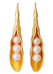 Tory Burch Peapod Genuine Pearl Drop Earrings