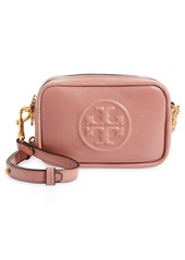 Tory Burch Perry Bombe Glazed Leather Crossbody Bag in Pink Magnolia at Nordstrom