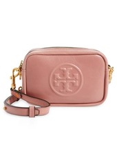 Tory Burch Perry Bombe Glazed Leather Crossbody Bag in Pink Magnolia at Nordstrom