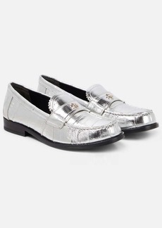 Tory Burch Perry metallic leather loafers