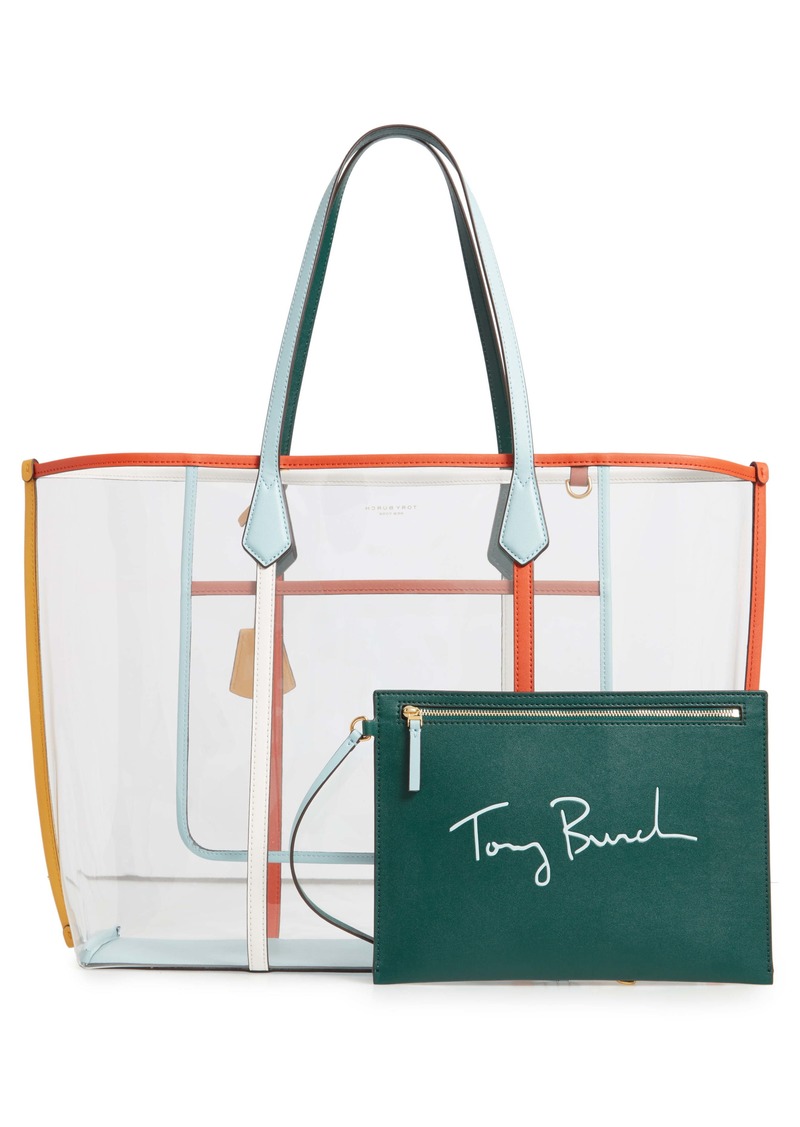 tory burch perry clear tote