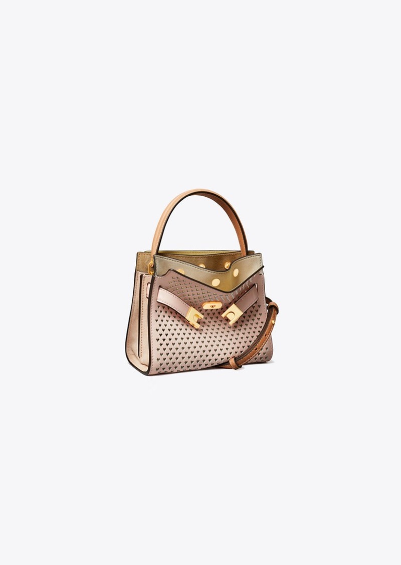 Tory Burch Petite Lee Radziwill Perforated Double Bag