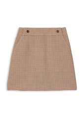 Tory Burch Plaid Mini Skirt