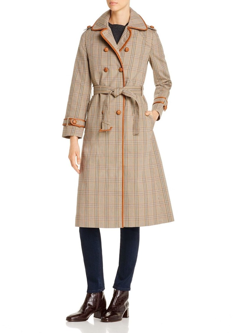 Tory Burch Tory Burch Plaid Trench Coat | Outerwear