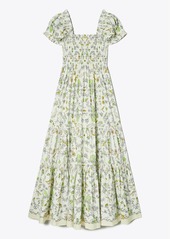 Tory Burch Printed Cotton Smocked Dress