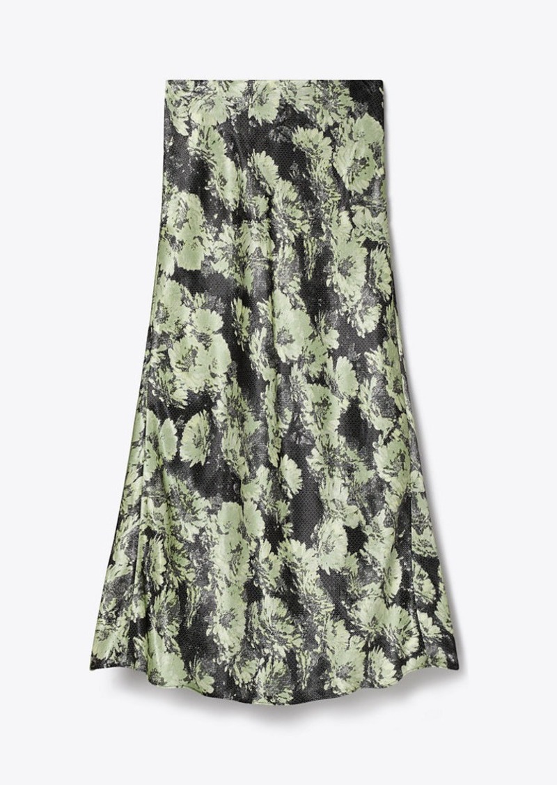 Tory Burch Printed Satin Skirt