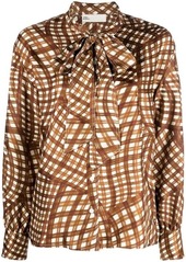 TORY BURCH Printed silk blouse