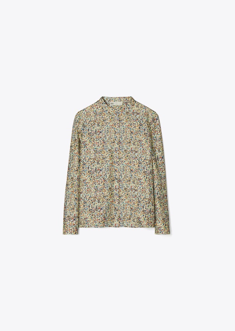 Tory Burch Printed Silk Twill Blouse