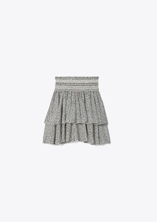 Tory Burch Printed Smocked Skirt