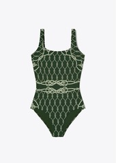 Tory Burch Printed Tank Swimsuit