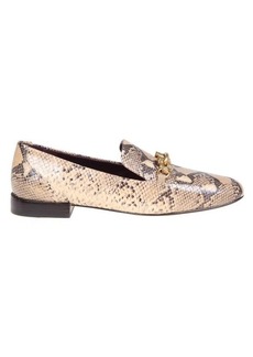 TORY BURCH PYTHON PRINT LEATHER MOCCASIN