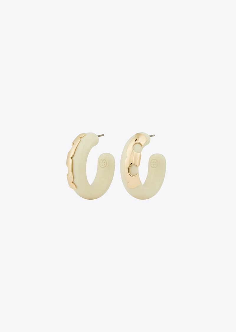 Tory Burch Resin Hoop Earring