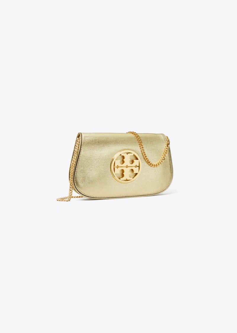 Tory Burch Reva Metallic Clutch