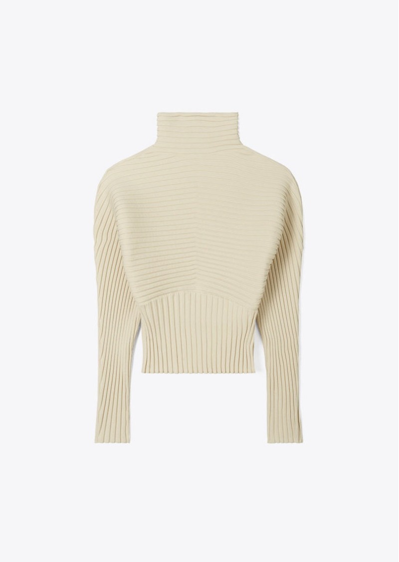 Tory Burch Ribbed Dolman Sleeve Sweater