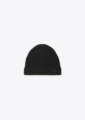 Tory Burch Ribbed Knit Cashmere Beanie