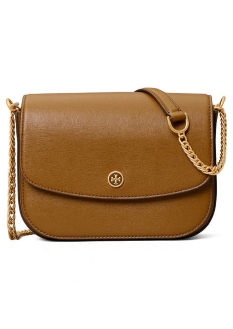 Tory Burch Bistro Brown Robinson Pebbled Leather Small Tote