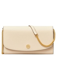 Tory Burch Robinson Leather Wallet On A Chain
